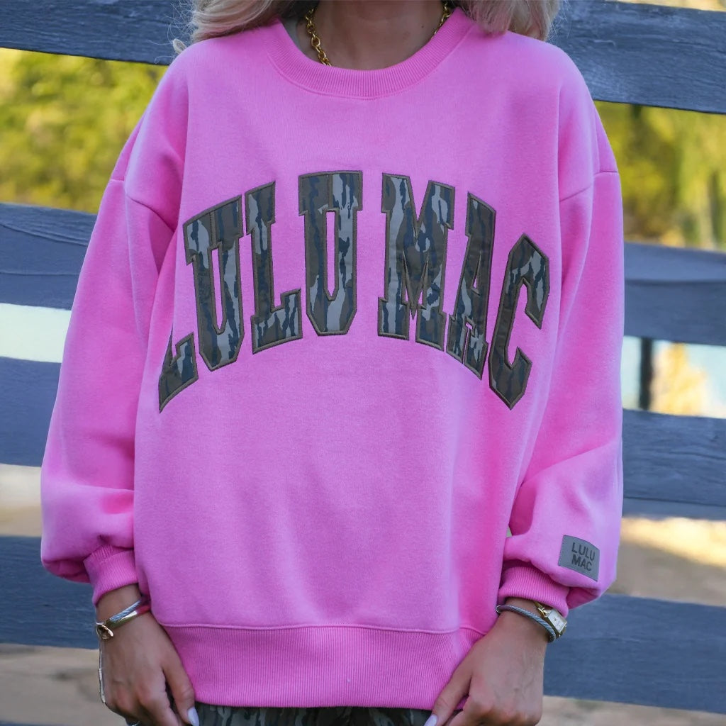 Bubblegum Pink Mossy Oak Bottomland Sweatshirt