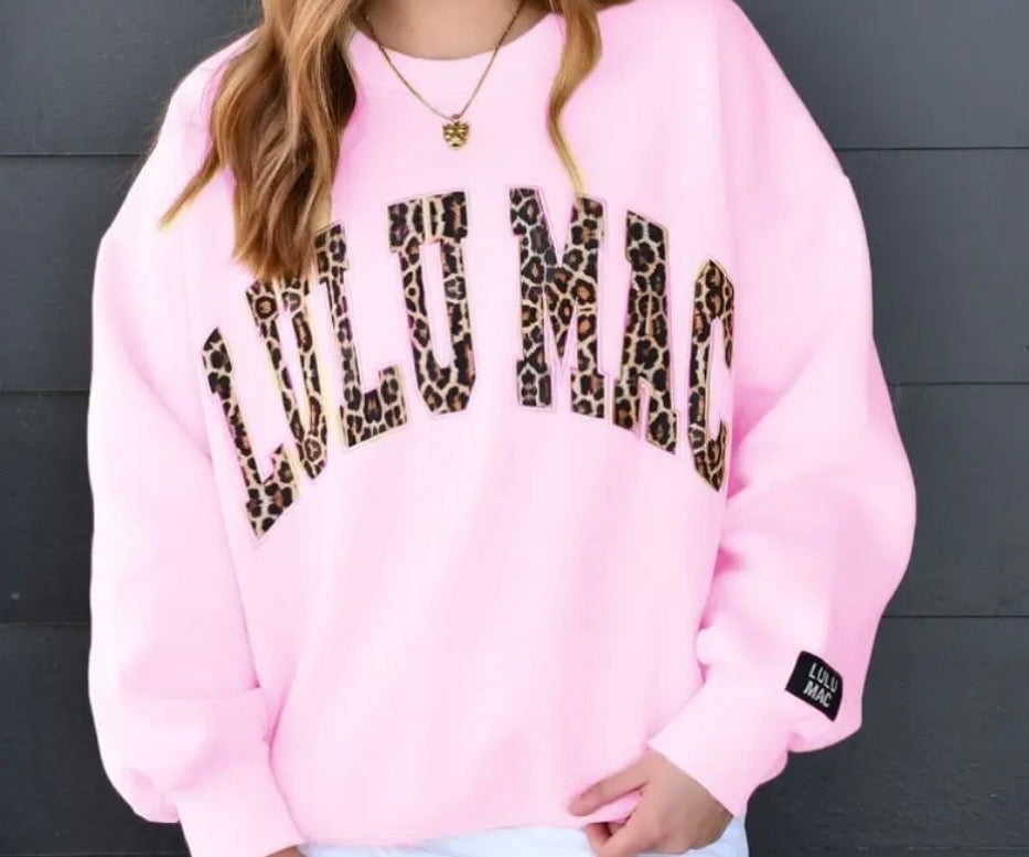 Light Pink Leopard Sweatshirt